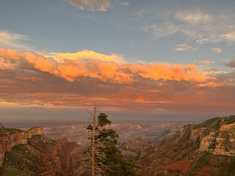 Sunset over the Grand Canyon
