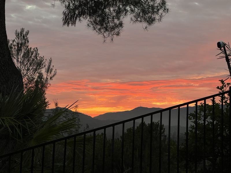 Sunset over the LA hills