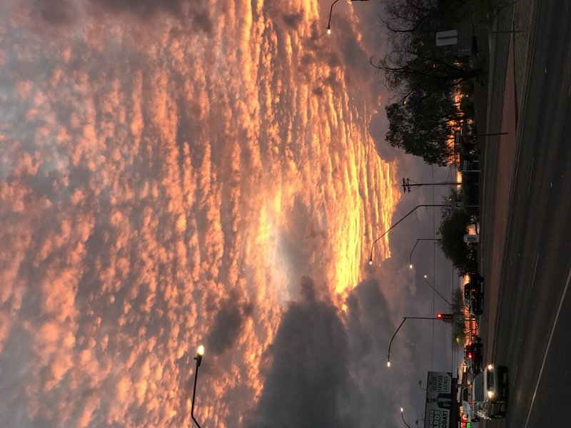 Fiery sunset sky in Tucson